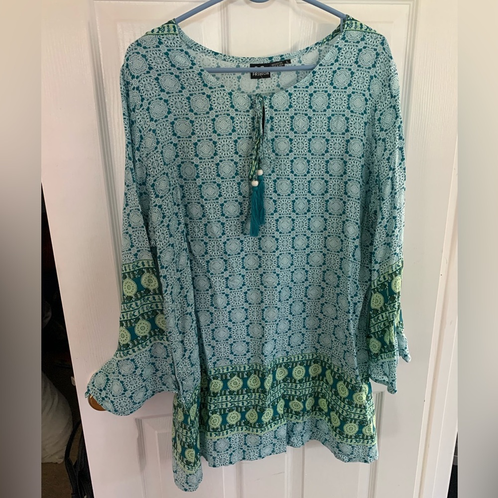 S.R. Fashion dress green/teal